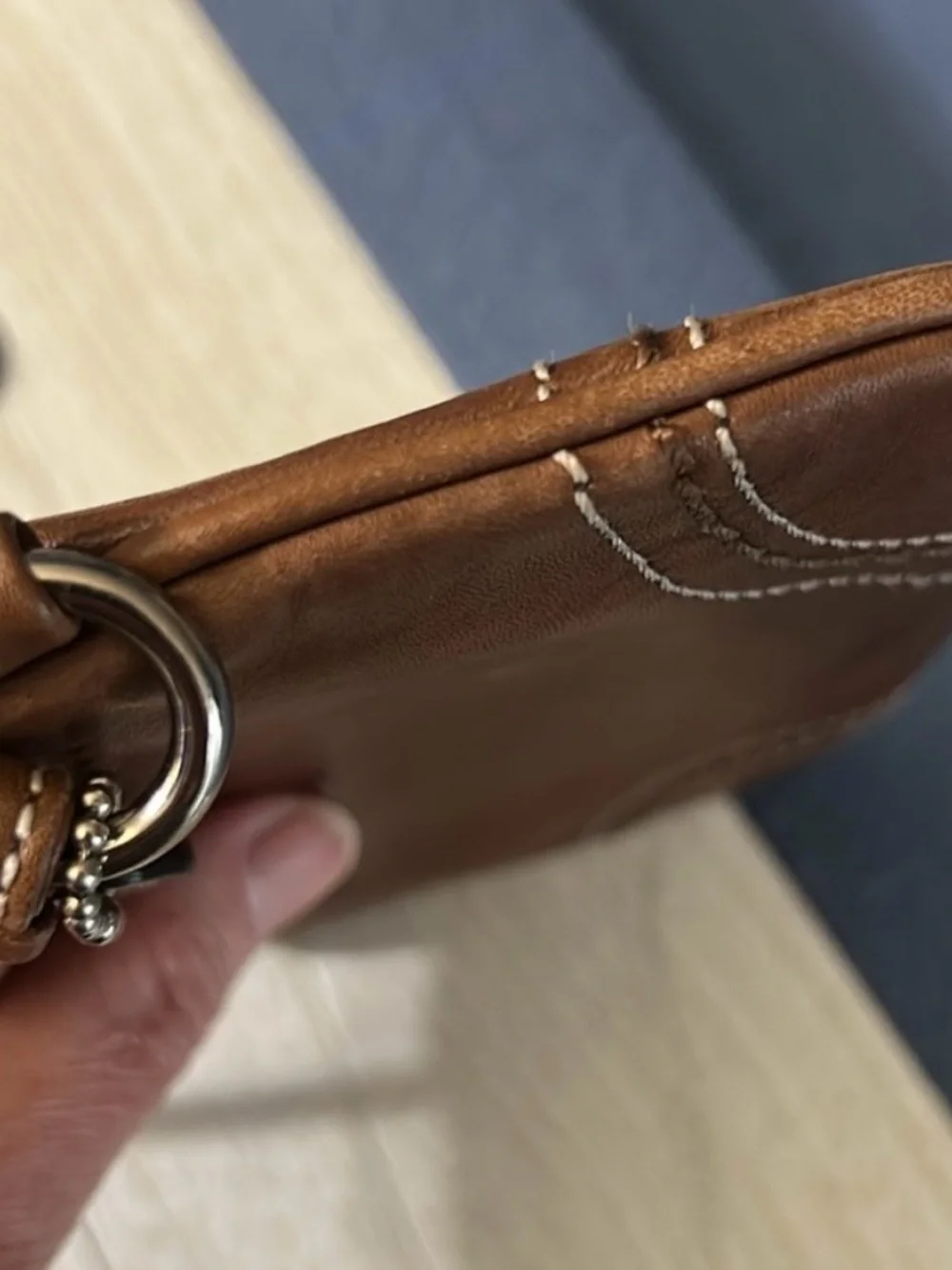 Coach leather wristlet